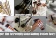 clean makeup brushes