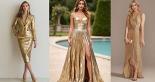 gold dress
